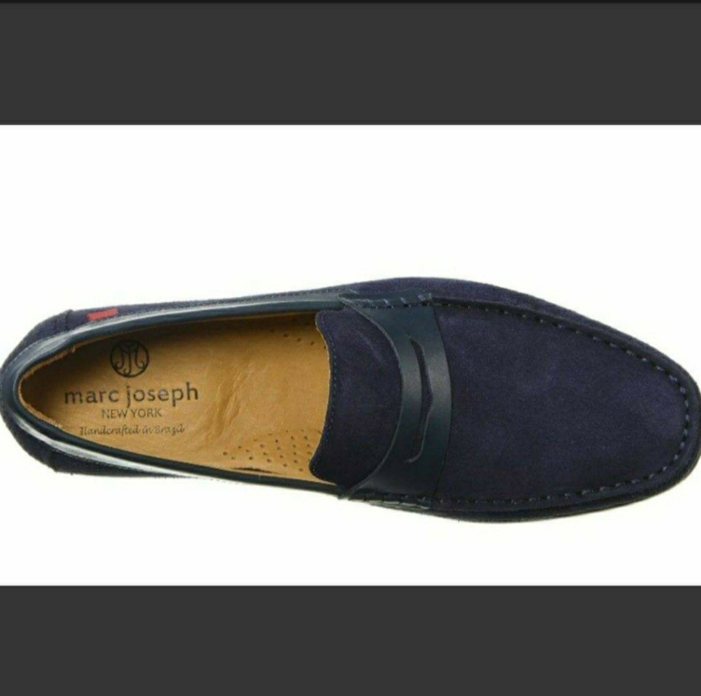 Marc Joseph New York Mens Blue Suede Loafers